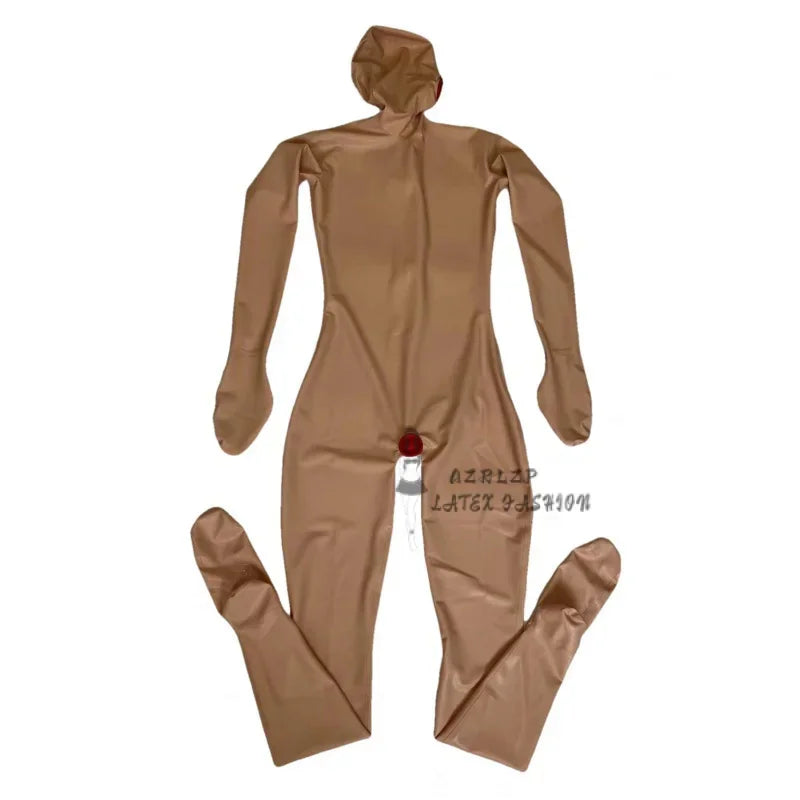 Latex Clothing Women'S  All Inclusive With Condoms Sexy Rubber Catsuit Women'S Suit Tight Latex Jumpsuit