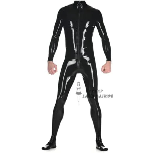 Latex Rubber Rubber 0.4MM Black Feet Catsuit Bodysuit Suit Fashion