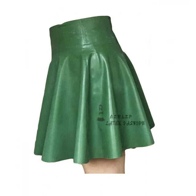 Latex Mini Skirt Women Summer Rubber Skirt