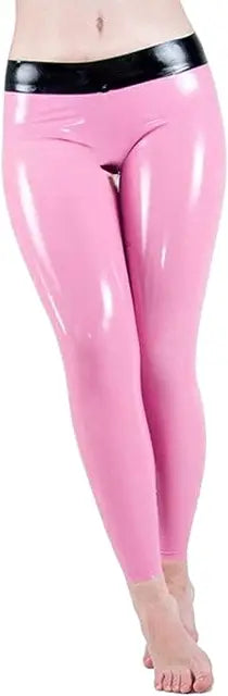 Latex Pants Trousers Sexy Unisex Leggings Rubber Tights No Zipper