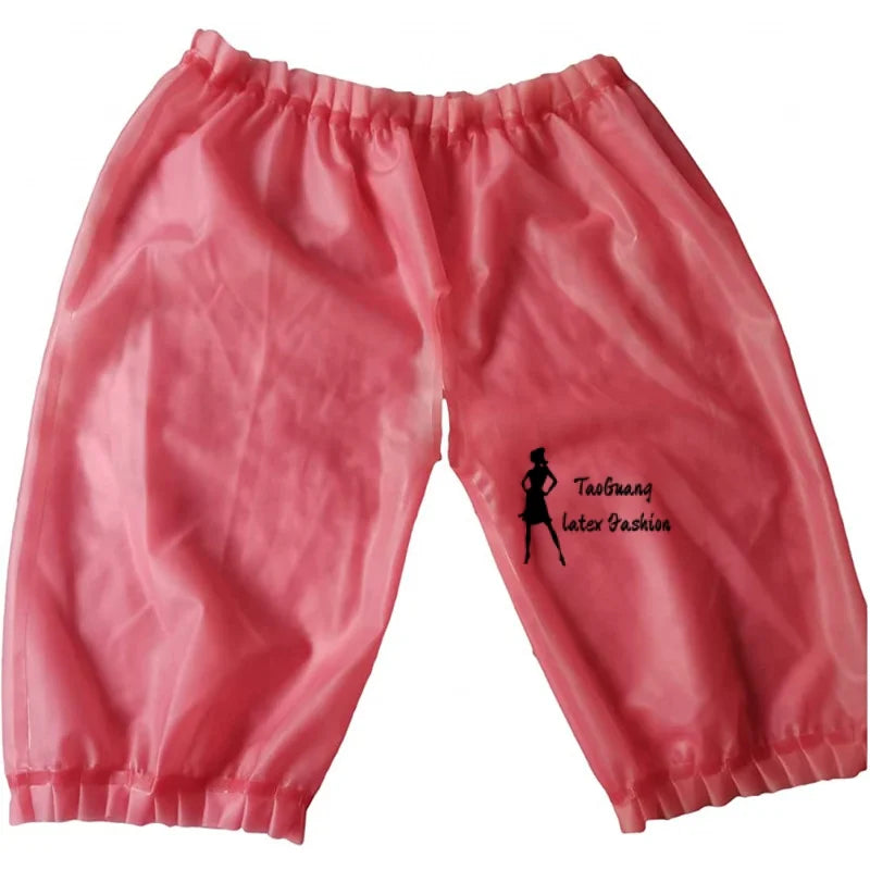 Latex 100% Rubber Sexy Pink Erotic Boxer Shorts Briefs Size