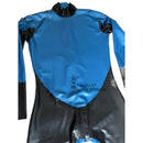 メタリックブルー＆ブラック フェティッシュ ラテックスラバー グミ 0.4mm厚 キャットスーツ ジッパー付き コスプレ衣装 大きいサイズ