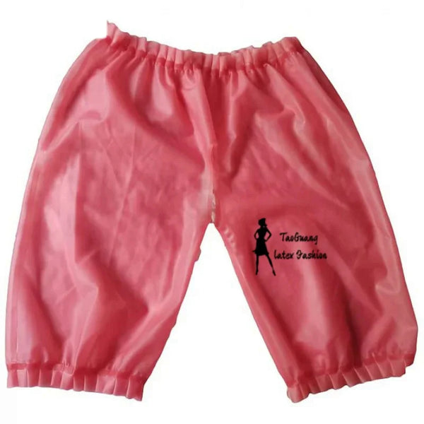 Latex 100% Rubber Sexy Pink Erotic Boxer Shorts Briefs Size