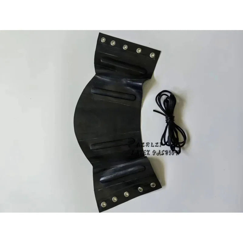 Unisex Black Thick Latex Collar Rubber Neck Corset Custom Hand Made