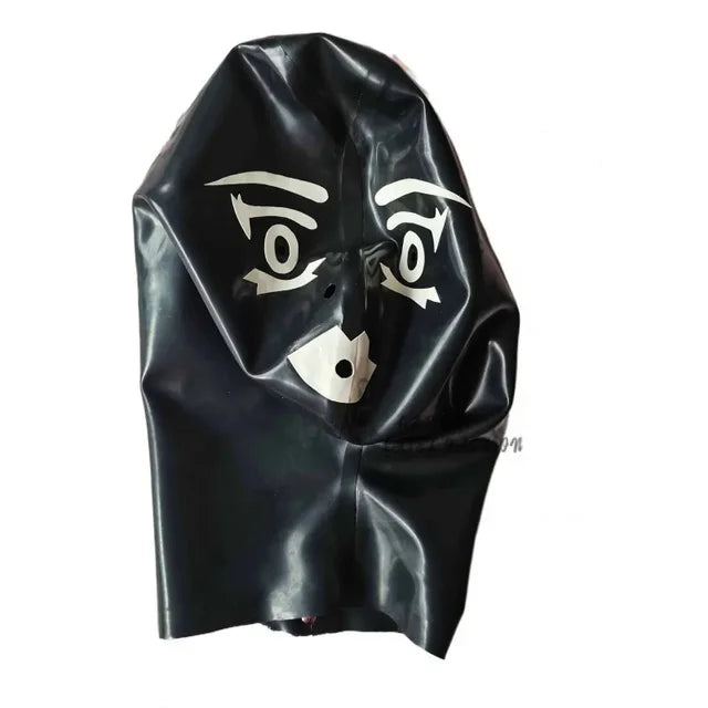 Sexy Flesh Latex Women Man Hood Rubber Fetish Mask Heroine Headgear Cosplay Costumes