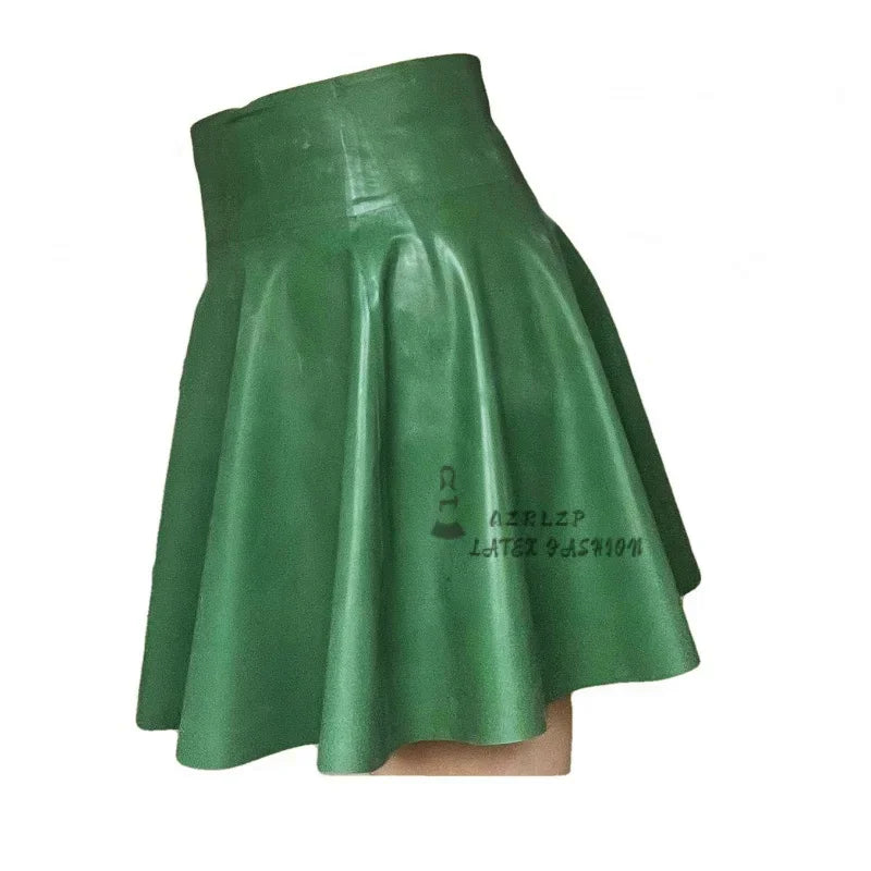 Latex Mini Skirt Women Summer Rubber Skirt