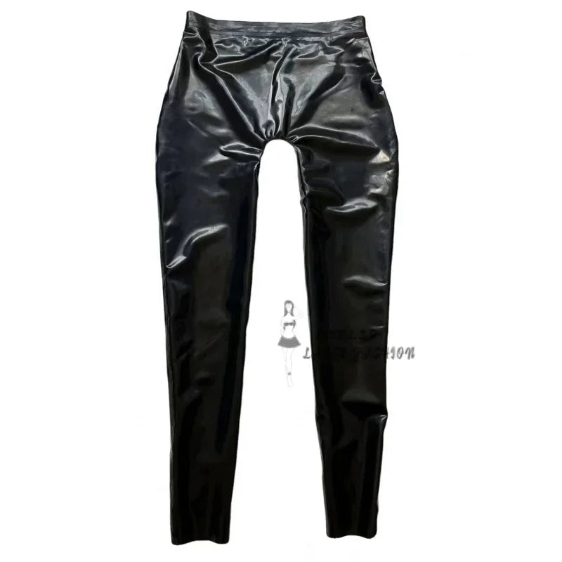 Latex Pants Rubber Black Sexy 0.4mm Handmade Custom Role Playing