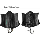 Latex 100% Gummi Damen Schwarz Taillenmieder Korsett Workout Taillentrainer 1mm