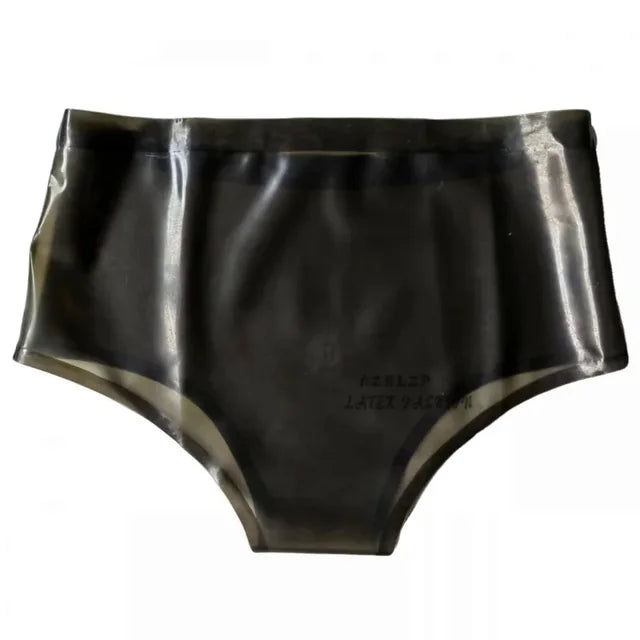 Mid Waist Sexy Latex Panties Rubber Briefs Shorts Underpants Underwear Bottom