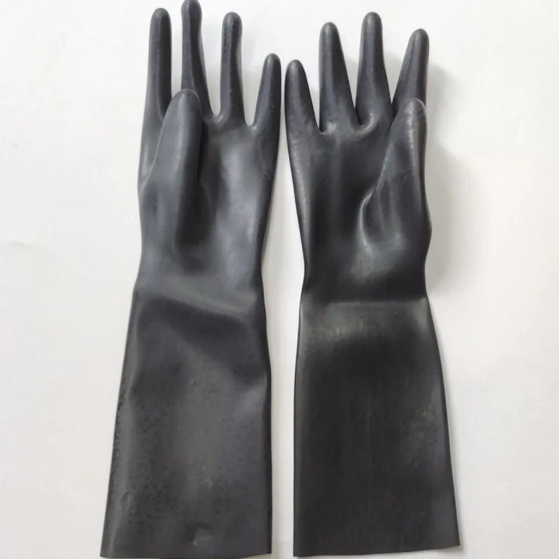 Black latex gloves