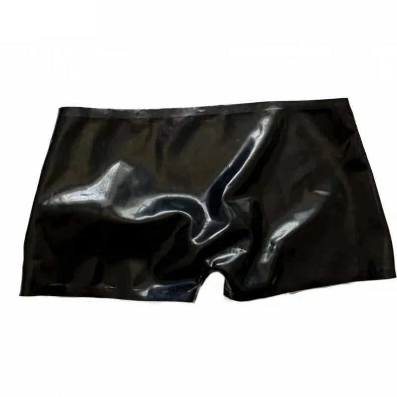 Sexy Man Transparent Latex Panties Shorts Rubber Boxer Underwear Fetish with Condom