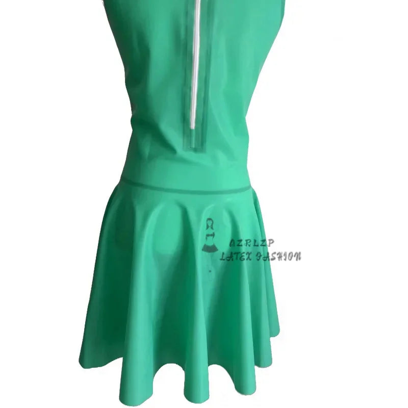 Handmade Sleeveless Latex Gummi Dresses Mini Skirts back zippers Club Wear Party  Customized