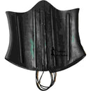 Latex 100% Gummi Damen Schwarz Taillenmieder Korsett Workout Taillentrainer 1mm