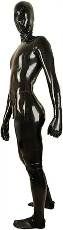 Sexy Herren Ganzkörper Latex Gummi Catsuit Fetisch Gummi Bodysuits Zehensocken mit Reißverschluss im Rücken und Schritt