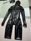 Unisex Full-coverage Latex/rubber Catsuit/bodysuit with Corset Gloves Socks