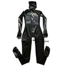 Black Latex Catsuit Rubber Coverall Zentai Bodysuit with Hood Gloves Toe Socks