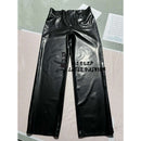 Unisex Fashion Latex Straight Pants Rubber Night Club Dance Pants Trousers