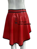 Sexy Latex Skirts with Irregular Shape Bows Trims