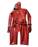 Latex Full Coverage Bodysuit with Back Crotch Zipper with Gas Mask 1.0mm