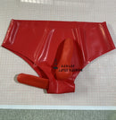 Men's Latex Briefs with Condoms and Anal Sleeves