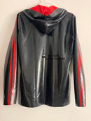 Black&red Men's Long Sleeve Jacket Casual Hooded Coat