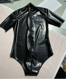 Latex Swimsuit, Rubber Short-sleeved Bodysuit
