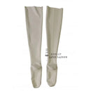 Sexy White Long Latex Stockings Rubber Thigh High Stockings