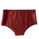 Woman Mid Waist Sexy Latex Panties Rubber Briefs Shorts Underwear