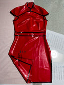 Women's Latex Chinese-style Cheongsam Rubber Dress