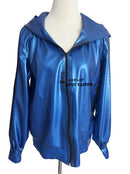 Latex Sports Suit Long Sleeve Cardigan Rubber Uniform Hoodie Top