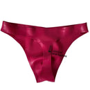 Men's Sexy Latex Thong Briefs with 3D Crotch