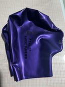 Metallic Purple Latex Hood / Rubber Mask with Micro-Perforations At The Eyes and Mouth