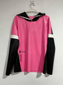 Black and Pink Latex Top / Jacket — Two-Tone Rubber Hooded Shirt