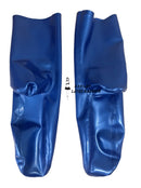 Unisex Metallic Blue Latex Rubber Socks