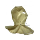 Latex Rubber Fetish Transparent Long Neck Hood Mask with Open Eyes and Mouth