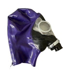 Latex Hood Rubber Mask with Gas Mask