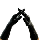 Chlorinated Latex Gloves One-piece High Elastic Black