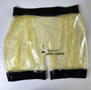 Transparent and Black Men's Loose Latex Boxer Briefs Sexy Rubber Shorts