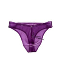 Men's Sexy Latex Thong Briefs with 3D Crotch