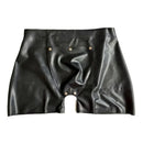 Latex Rubber Leotard Sexy Party Boxer Shorts With Crotch Piece