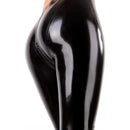 Black Sexy Latex Leggings with Crotch Zippers Rubber Pants
