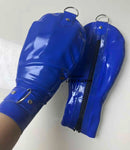 Latex Fetish Hand Bondage Boxing Gloves with Zipper