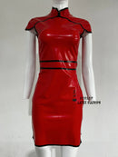 Women's Latex Chinese-style Cheongsam Rubber Dress