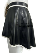 Sexy Latex Skirts with Irregular Shape Bows Trims
