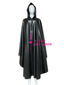 Latex Hooded Cloak Rubber Cape Poncho with Zipper for Men and Women