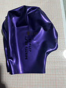 Metallic Purple Latex Hood / Rubber Mask with Micro-Perforations At The Eyes and Mouth