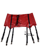 Women Latex Garters High Waist Suspenders Skirts with Garter Belt Nightwear Stage Performance Costume
