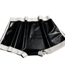 Black Women's Latex Panties with White Trim