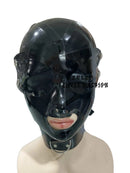 Latex Hood/rubber Head Mask with Eyeholes and Back Zipper