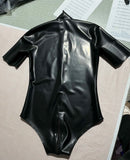Latex Swimsuit, Rubber Short-sleeved Bodysuit